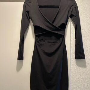 Chic Black Long Sleeve Dress